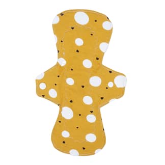 Reusable sanitary pad in mustard - front