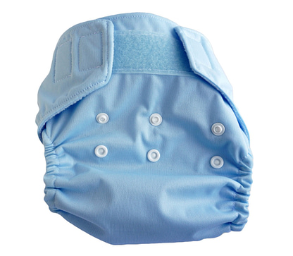 Pocket nappy in baby blue
