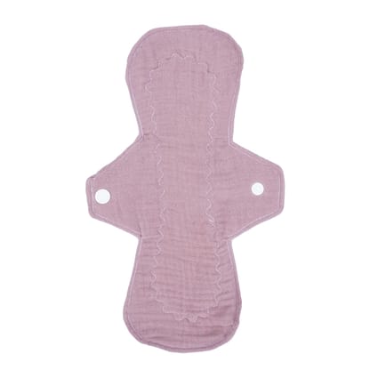 Reusable sanitary pad in vintage rose - front